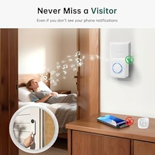 Wireless Doorbell Chime - Compatible with Google Nest Doorbell (Wired, 2nd Gen& 3rd Gen) and Google Nest Doorbell (Battery) with Wired Transmitter (1 Video Doorbell Extender 1 Receiver）