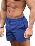 COOFANDY Men Beach Shorts Bathing Suit Fashion Square Cut Boxer Brief Beachwear