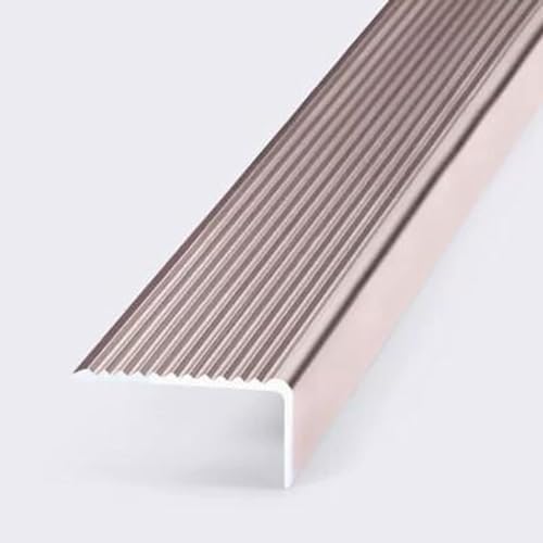 Heavy-Duty Aluminum Floor Trim Strip for Step Tread Edge Protectors, Non-Slip L-Shaped Corner Guard Edging, 150cm (59in) - Durable Floor Joining Solution