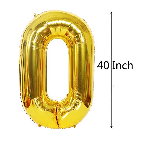 Eokeanon Number 50 And Gold Confetti Balloons, 40 Inch Gold Number 50 Balloon With 5Pcs 12 Inch Gold Confetti Balloons For 50Th Birthday Party Decorations 50Th Anniversary Décor #TOP2