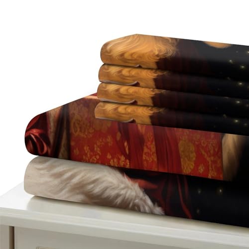 Housse de couette Père Noël microfibre anti-plis facile à enfiler - 6