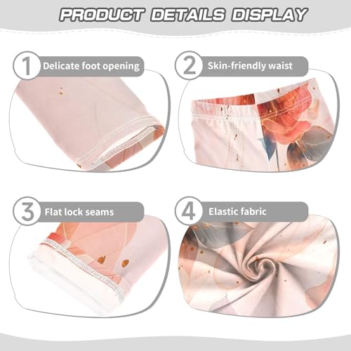 Bolaz Toddler Girls Leggings Printed Yoga Pants Leggings Flower Abstract for Kids3