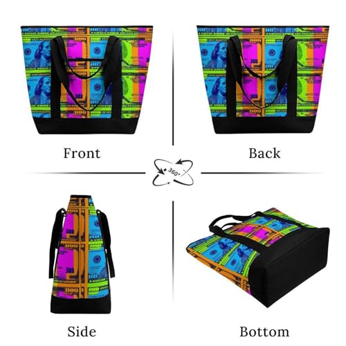 Bolso tote térmico para mujer, oversized, aislado, de un solo hombro, para compras miniatura 6