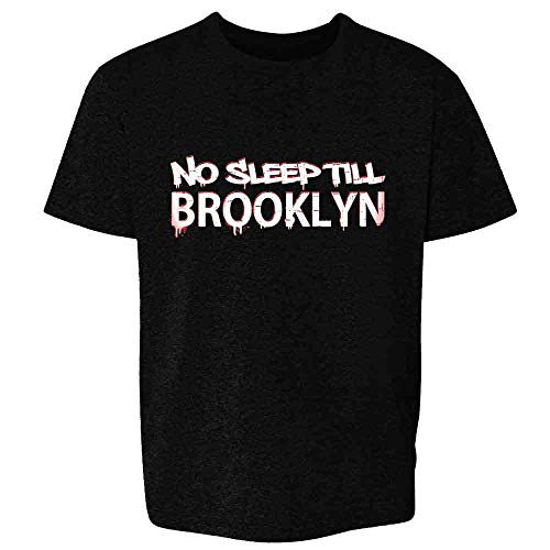 No Sleep Till Brooklyn Graffiti NYC Black 3T Toddler Kids Girl Boy T-Shirt