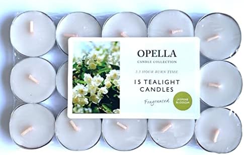 OPELLA Scented Tea Lights Pack of 15 Various scents Candles tealights Fast Post (Cotton Breeze)