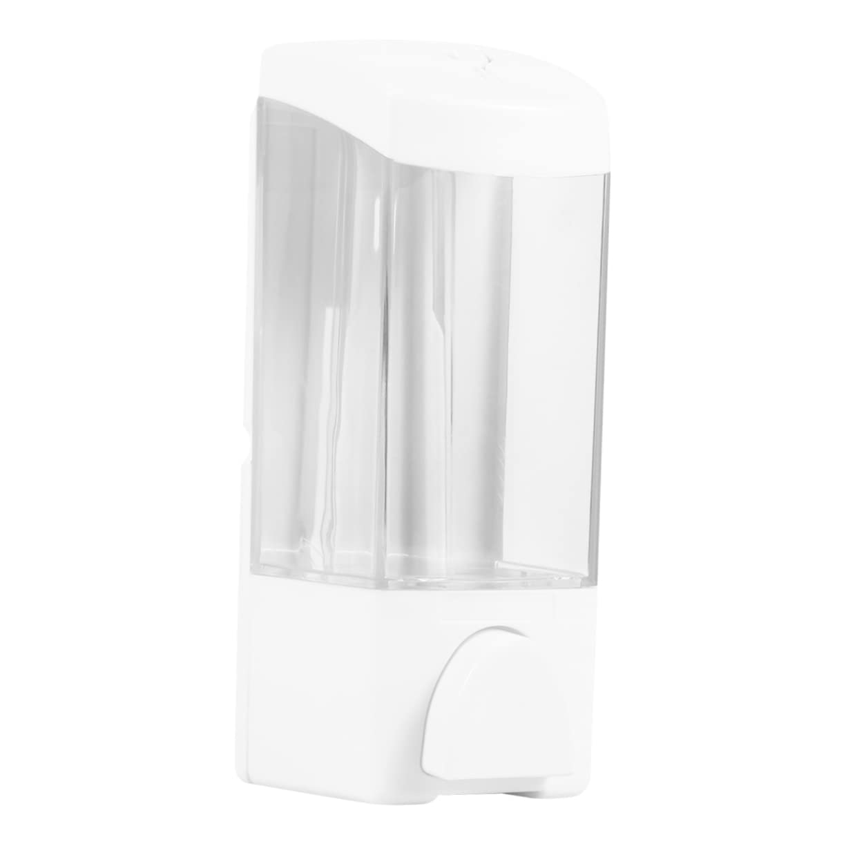 Wakauto 1Pc Wall Mounted Soap Dispenser White Refillable Container for Home Hotel Use Shampoo Holder Versatile Liquid Soap Pump for Shower Bathroom