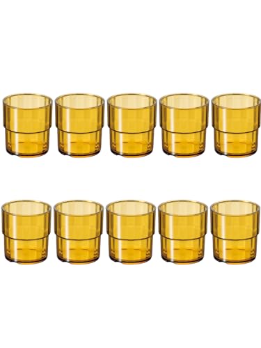 台和 コップ プラスチック アンバー 200ml 直径6.9×高さ7.4cm 10個セット 食洗機対応 日本製 業務用 PC-25-TA