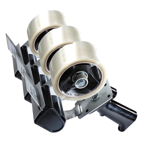Image of Tartan Pistol Grip Box Sealing Tape Dispenser HB903, Hand-Held Design, Heavy-Duty, Easy-to-Use Application, Black, 2 (Pack of 3)