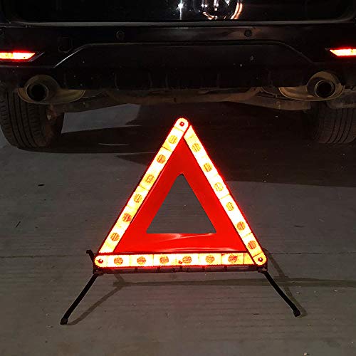 Fasmov 3 Pack Triangle Warning Frame Triangle Emergency Warning Triangle Reflector Safety Triangle Kit, Emergency Triangle For Vehicles, Car Road Reflective Kit #TOP3