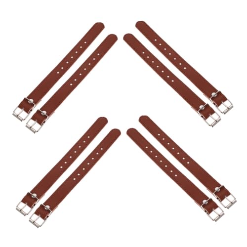 SUPVOX 8pcs Bike Basket Leather Straps Adjustable Cycling Basket Straps for Bicycles Effortless Tool Installation Versatile Use for City Riding Outdoor Adventures