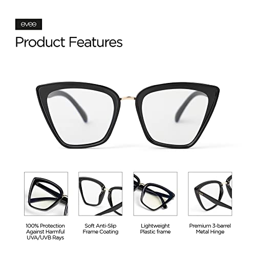 Image of EVEE Fashion Cateye Computer Glasses For Women with Blue Light Blocking - (Vienna)