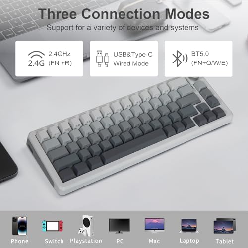Teclado Mecánico Z-68 Three 65% Inalámbrico Bluetooth miniatura 3