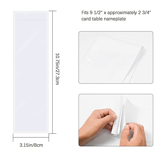 40 Pcs Nameplate Pocket Adhesive Desk Nameplates Name Tag Pocket 10.75X3.15 Inch #TOP1