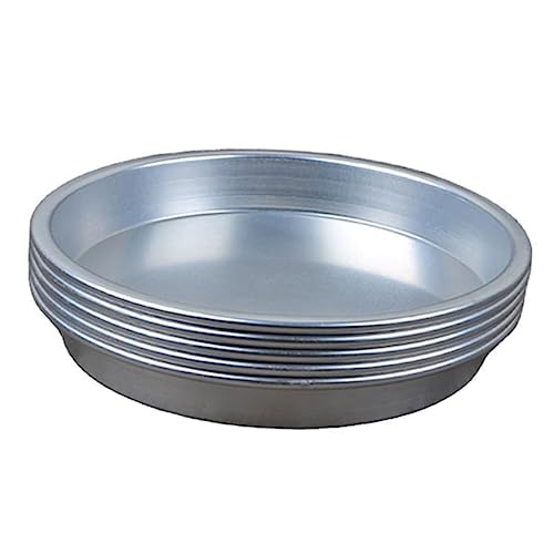 HEALEEP 5 Pcs Aluminium Alloy Dinner Plates Lightweight Outdoor Bbq Dishes for Camping Picnics Parties and Gatherings Compact Easy to Carry for Food Prep and Serving