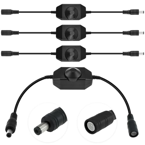 DALQUIS 4 Pcs DC12V-24V LED Strip Lights Dimmer Switch, PWM