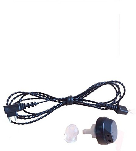 Wire 2 pin Black with Receiver for Pocket Model Hearing Aid For Siemens 172/176 /118 (Black)