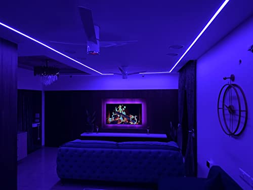 Image of Aluminum Gallium Arsenide WS2812B RGB Individually Addressable Pixel LED Strip Lights-3 Meters(9.8ft)-60 LEDs /m-DIY Projects,Home Decoration,Lighting Effects + SP103E RF Remote Controller,Multicolor