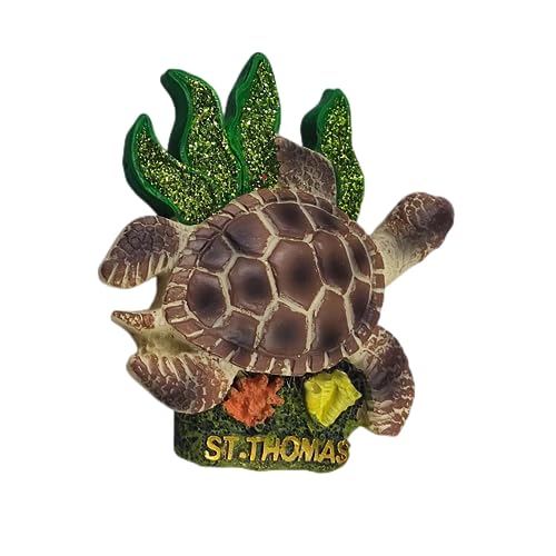 Imán Decorativo Tortuga St.Thomas 3D 8.4x8.4 cm miniatura 2