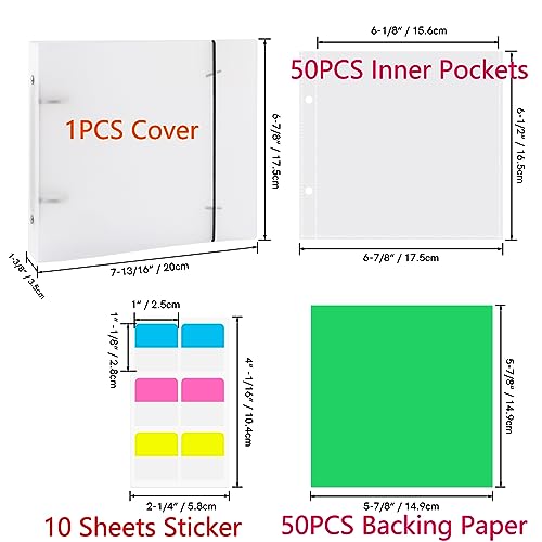 Image of Cookie Stencil Storage Binder for Storage 6 inchx6 inch Stencils Die Cuts & Stamp Storage Folder Baking Stencil Organizer Scrapbooking Cutting Dies Stencil Storage Book Collections Case Organizer