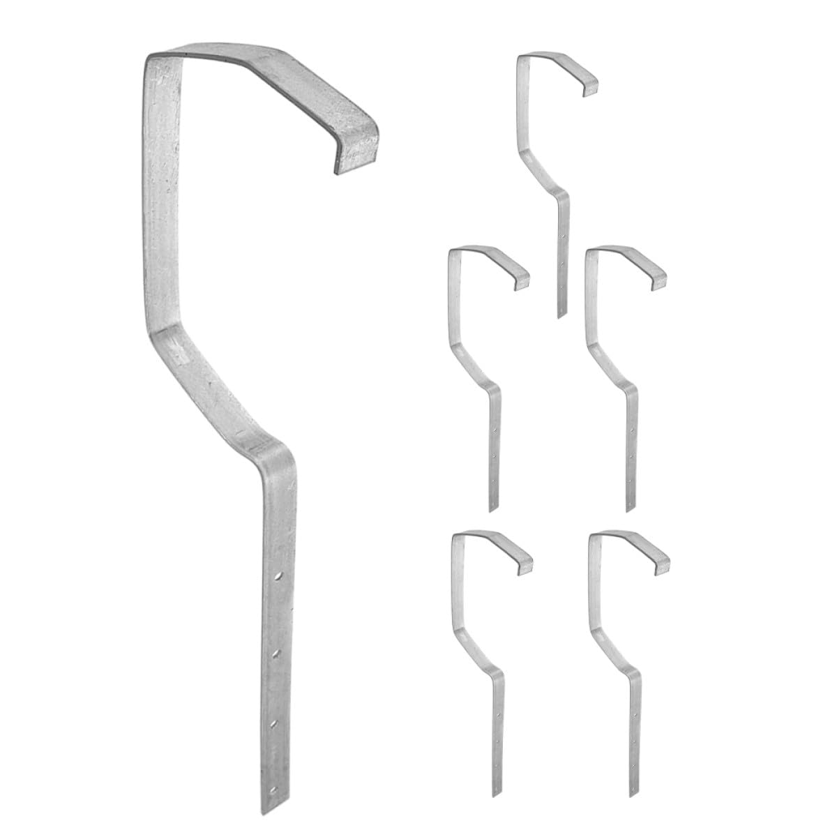 Soportes Metálicos para Canalones de Techo 6 Piezas Soporte de Hierro Resistente y Duradero Diseño Alargado y Ancho para Drenaje y Fijación Estable en Canaletas de Lluvia