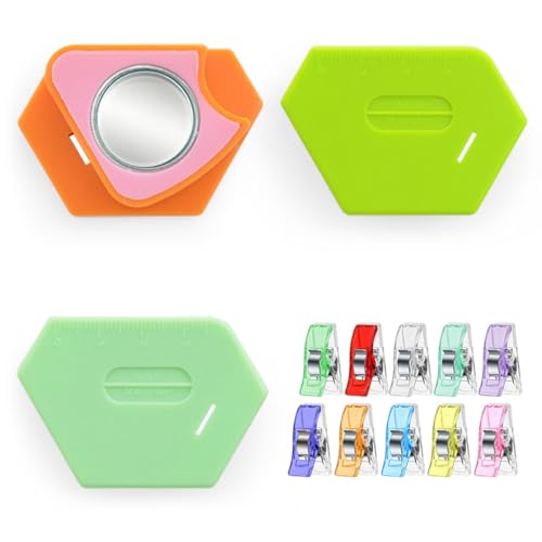 Mihutu Guia de costura magnética de 3 peças, guia de costura magnético multifuncional com escala, guia magnético máquina de costura com 10 peças pinças para costura acessórios de costura