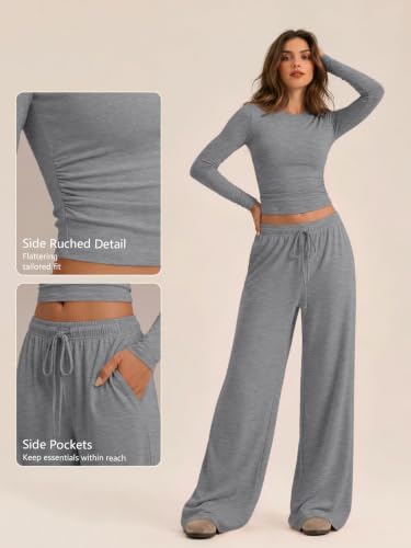 Image of Trendy Queen Women's 2 Piece 2026 Fall Fashion Lounge Set with Pockets