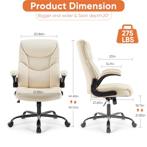 Sweetcrispy C-2892-1B-WT Computer Gaming Chair, Ergonomic Office Chair High Back Heavy Duty Task Desk Chair thumb #2