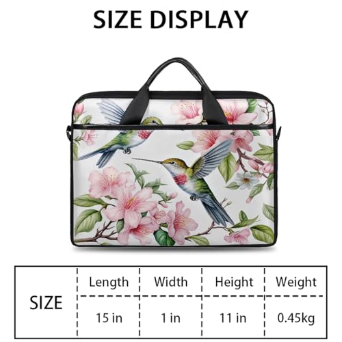 Bolso para portátil floral Watercolor Flower de 15 pulgadas miniatura 2