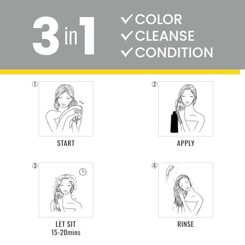Kingming Dark Brown 3 In 1 Hair Dye Shampoo For Gray Coverage thumb #5