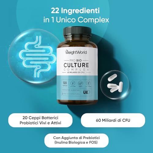 Fermenti Lattici Probiotici con Lactobacillus Gasseri, Lactobacillus Rhamnosus e Lactobacillus Reuteri, Fermenti Lattici con Inulina, Probiotici e Prebiotici per Flora Intestinale, Probiotico Completo - 2