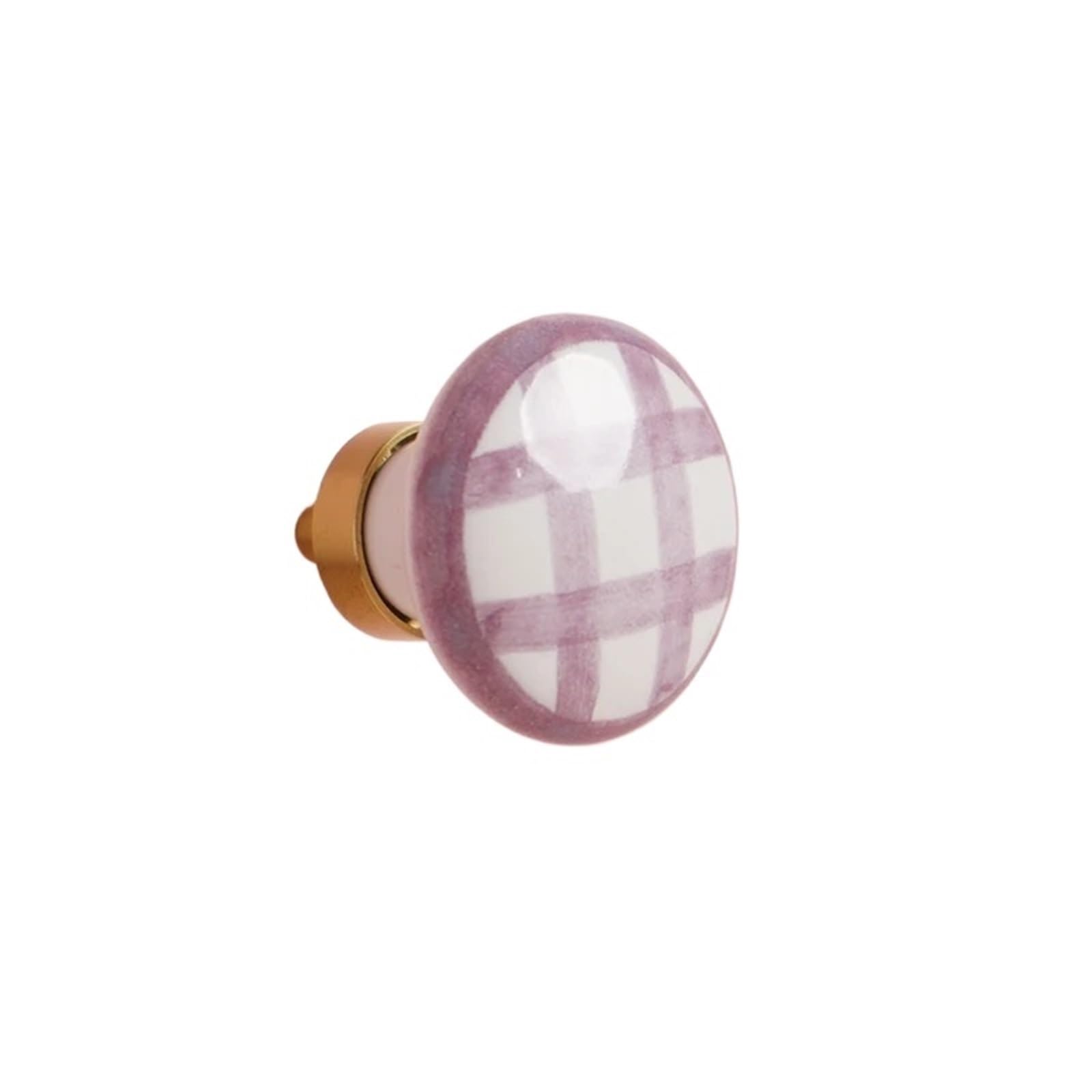 GNYVZXPLQ Ceramic Handle Drawer Knobs, 6PCS Brass & Ceramic Hand-Painted Checkered Pull Handle -Oxidation Coating Multicolor(Purple Pink)