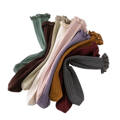 Ruffle socks 2pcs Girls Socks Knee High Lace Ruffle Long For Kids Cotton Toddlers Stocking Soft2