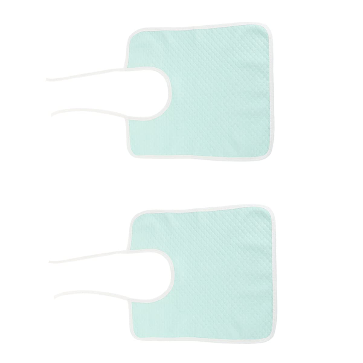KOMBIUDA 2pcs Cotton Absorbent Bibs for Elderly Washable Adult Eating Bibs for Mealtime Food Catcher
