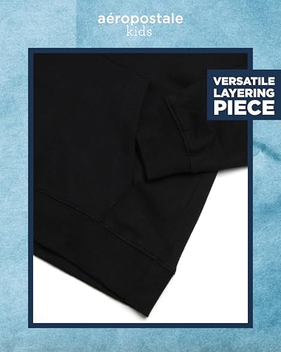 AEROPOSTALE Boys' Sweatshirt - Cozy Soft Cotton Blend Fleece Casual Pullover Graphic Hoodies for Boys (Sizes: 4-16)4