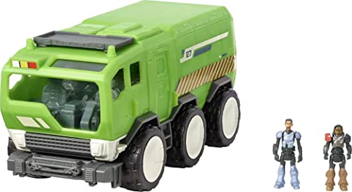 Mattel Disney y Pixar Lightyear – Pequeño vehículo de juguete con 2 figuras, Buzz Lightyear Truck, Buzz & Izzy, serie Hyperspeed