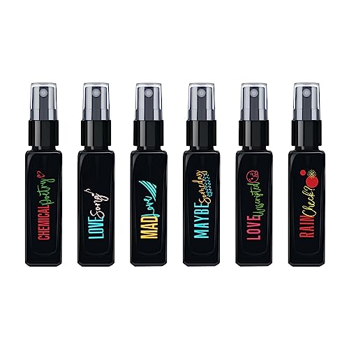 Maryaj Love Song EDP and Chemical Poetry EDP and Rain Check? EDP and Mad Love EDP and Maybe Someday EDP and Love Unscripted EDP(Pack of 6, Each 8ML) Long Lasting Scent Spray Gift For Men and Women