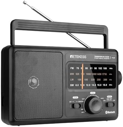 Retekess TR626 Radio Portatil Bluetooth, Radio Analogica Multiban...