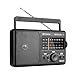 Retekess TR626 Tragbares Radio Batteriebetrieben,Weltempfänger Radio FM MW LW SW,Bluetooth,Großem Lautsprecher,Notfall,für Ältere Menschen (Schwarz)