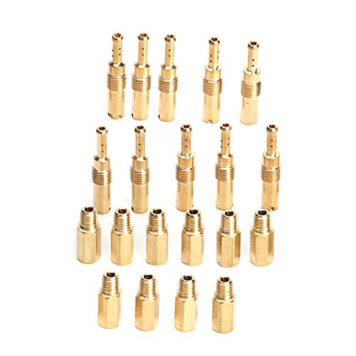20 Piezas de Accesorios para Carburador de Coche, Juego de Chorro Principal, Juego de Chorro de Piloto Lento, Apto para Keihin OKo KOSo PE PWK PE (10 Chorros Principales Y 10 Pilotos Lentos)