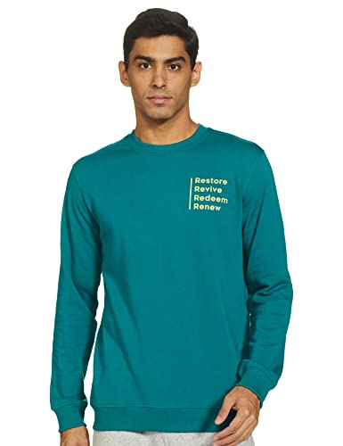 Image of Amazon Brand - Symbol Men Cotton Rich Light Weight Crew Neck Sweatshirt (Regular Fit)