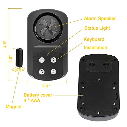 Alarma inalámbrica impermeable para puerta de piscina con control remoto miniatura 6