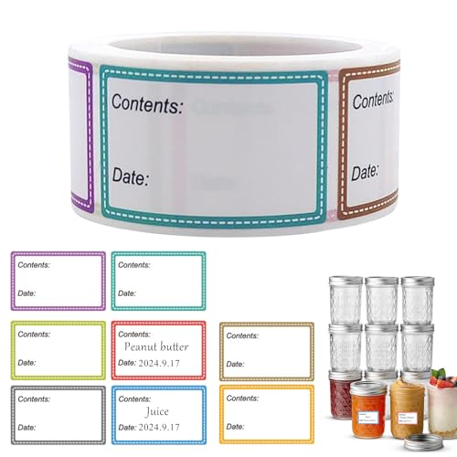 500 Stück Gefrieretiketten Zum Beschriften,Gefrieretiketten,Aufkleber Zum Beschriften,Gefrieretiketten Ablösbar Ohne Rückstände Für Küchen Restaurants Lebensmittelgeschäften Märkten (25 X 40 mm)