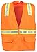 Safety Depot Safety Vest High Visibility Reflective Tape 8038A (Orange, Medium)