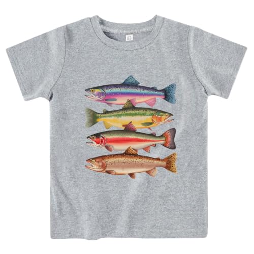 Image of Kids Short Sleeve Tees Toddler Crewneck T-Shirts Boys Girls Dino Raccoon Excavator Silly Goose Flower Girl Tops 2-7 Years