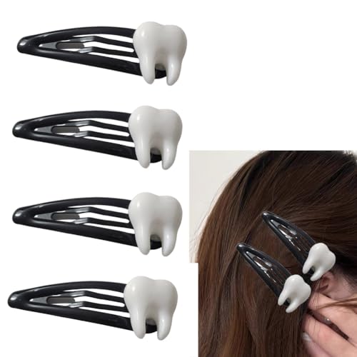 Pinzas para cabello en forma de dientes, pack 4 unidades miniatura 1
