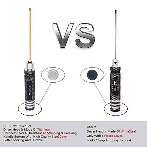 Hrb 4Pcs 1.5Mm 2.0Mm 2.5Mm 3.0Mm Hex Screw Driver Set Rc Hex Driver Set Titanium Hexagon Screwdriver Wrench Rc Tool Kit For Multi-Axis Fpv Racing Drone Rc Quadcopter Helicopter Car Models #TOP4