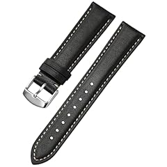 Black/Beige Stitch-Silver Buckle