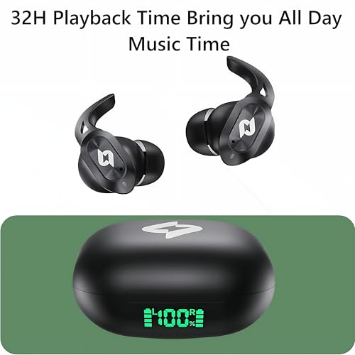 Image of Wireless Earbuds Bluetooth Earbuds Wireless Charging Case Waterproof Headphones Built in Microphone Stereo Bass 64H Playback LED Power Display for iPhone Android Phones Computer Sports Gaming Workout