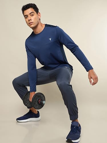 Image of TECHNOSPORT Men Polyester Slim Fit T-Shirt - (P725 P) Pack of 1