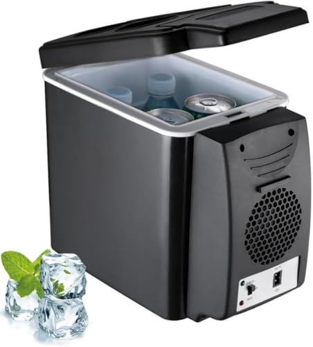 ԍڗ≷ 6L ԗp ^ ۉۗ DC 12V /24V N[[{bNX ~j |[^u RpNg hNz_[t (Black-6L,12V)